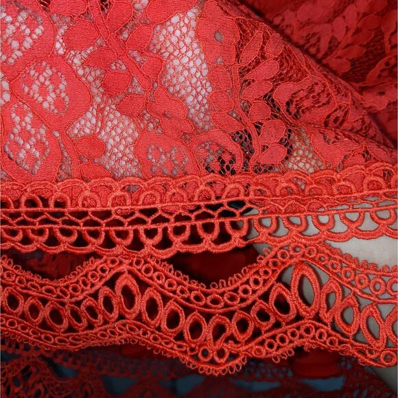 Lulu's My Sweetheart Red Lace Mini Dress M - Picture 12 of 16